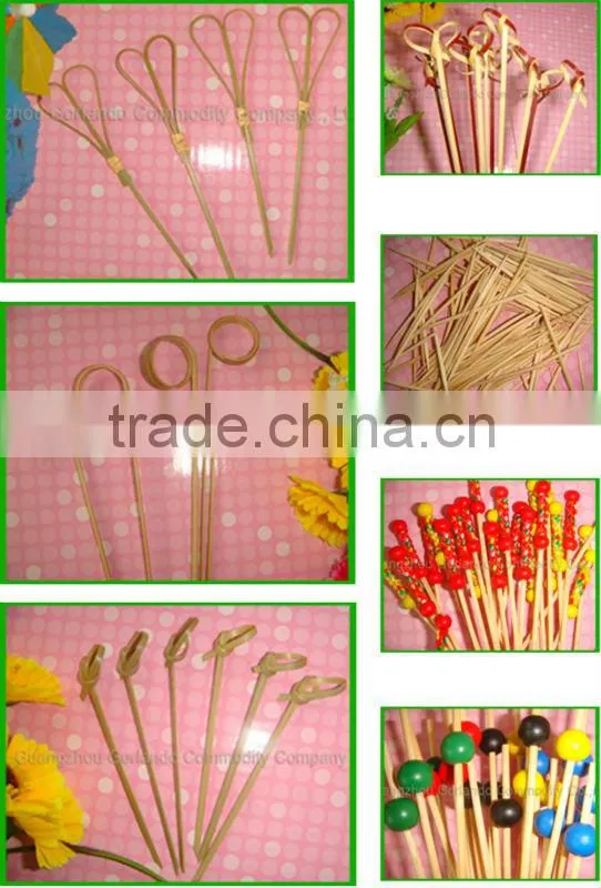 2.5 x150mm round natural BBQ Dan bamboo skewers with Sharp End FDA food grade