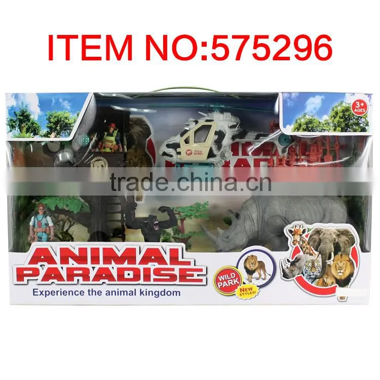 New products zoo animal set toy for kids play
