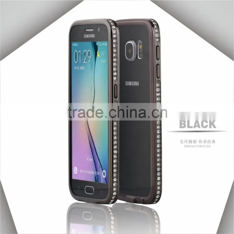 Whosesale Metal Bumper Cover for Samsung Galaxy S6 with Diamond
