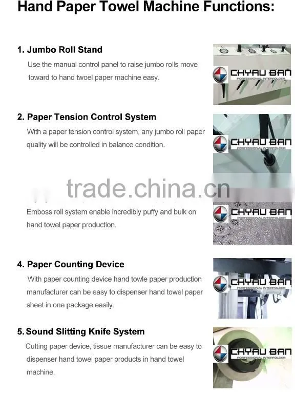 Fully Automatic V Fold Kitchen Hand Paper Towels Folder Gluer Machine