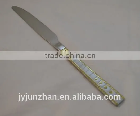 Gold-plated dinner knife with low price and high quality---Stainless Steel material