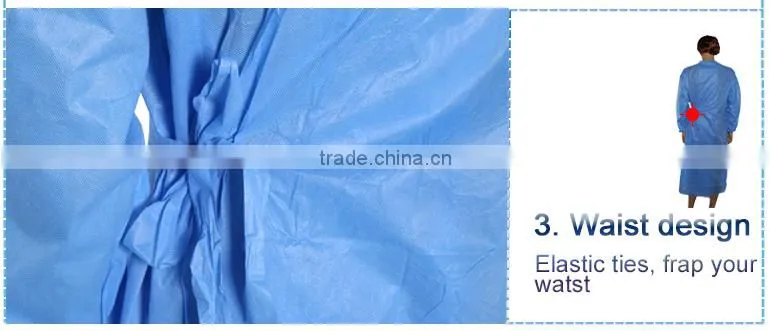 Disposable medical gown/nonwoven surgical gown/operation theatre gowns