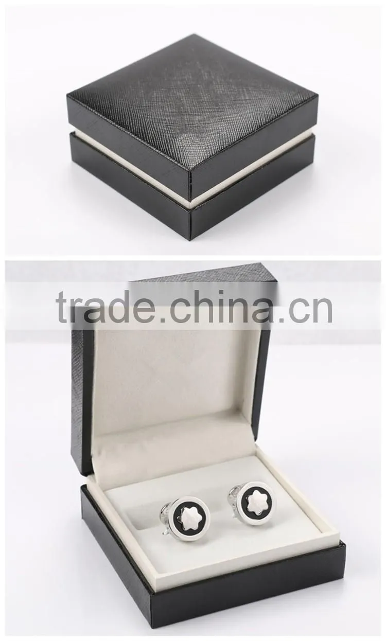 black hard paper cufflink gift box