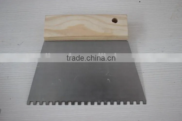 Teeth blade tools / carbon steel blade scraper with wooden handle