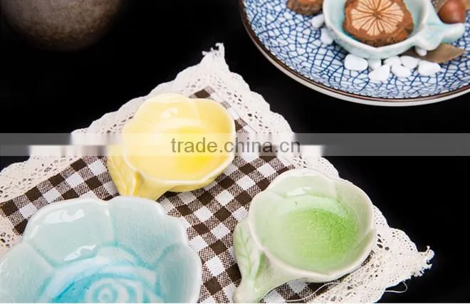 Rose Shape Ceramic Small Dishes HY167402