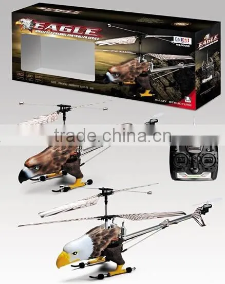 New double frequency 3ch rc flying eagle remote control animal helicopter toys