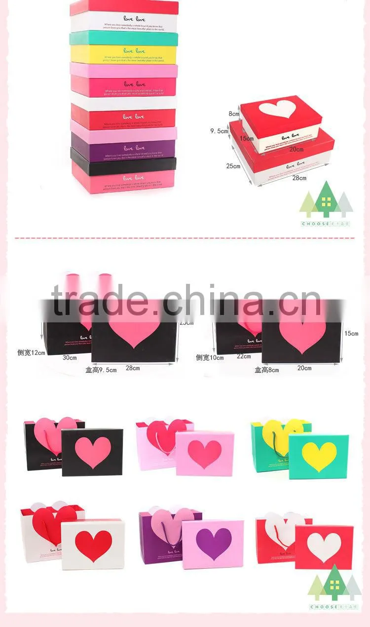 Valentine's day gift box paper loving wedding gift boxes gift packaging box