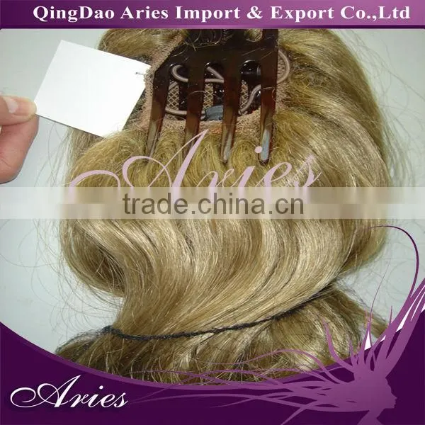 Cheap Natural Wavy Hair 100% Remy Human Hair Drawstring Ponytail