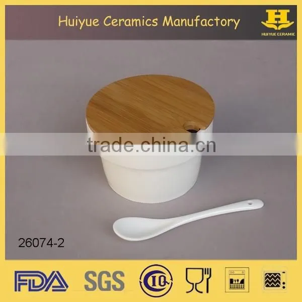 Kitchen Jar, Ceramic Seasoning Jar with spoon and lid