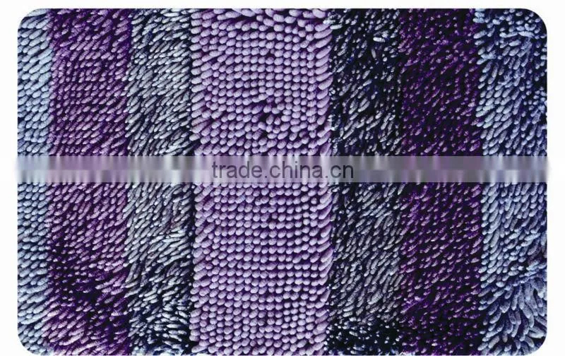 floor mat long pile Polyester room mat with anti-slip base
