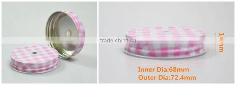 Pink metal Jar lids candle jar lids