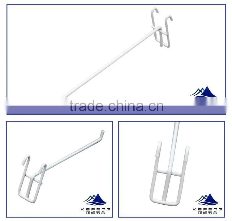 kingly grade white display garment hook on net KF-F005