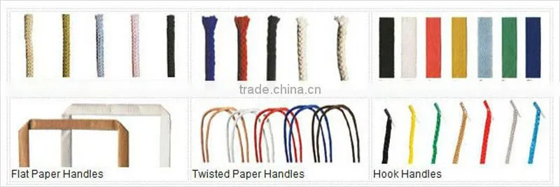 Custom Company Logo Handle Paper Bag for Shopping