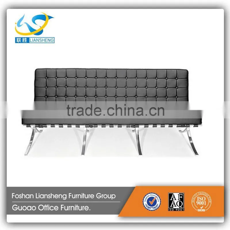 Stainless steel base modern simple design office sofa set for executive office GAS727