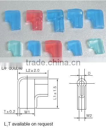 DF187 Flag Shape PVC Terminal Sleeves