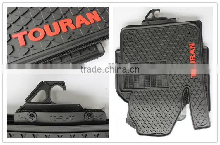 Wholesale Customized Full Set Position PVC Rubber Auto Car Floor Mats For VW TOURAN