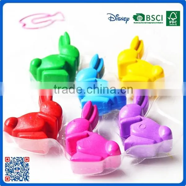 2016 new arrival 3d rabbit shaped fancy crayon for kids with high quailty