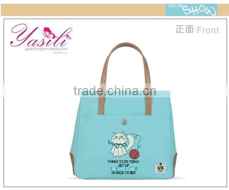 canvas wholesale tote bags;blue and white canvas;waxed canvas bag