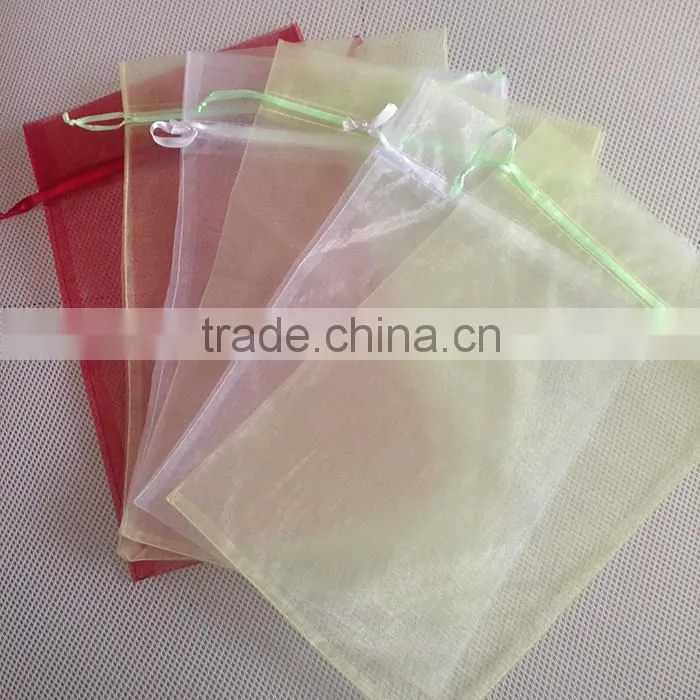 promotional organza gift bag with satin drawstring