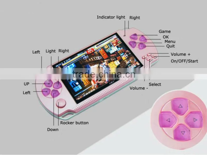 4.3" Mp5 Game Player Free Download PMP 32bit Games Player With TV OUT