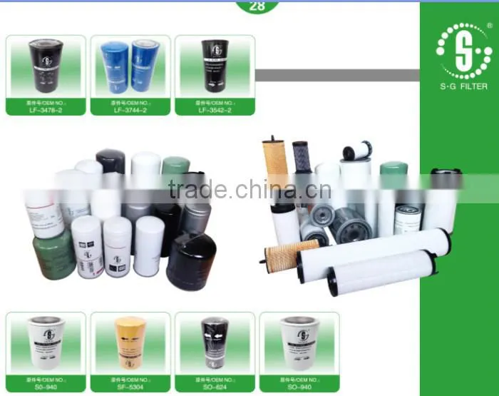 high efficiency replacement hepa filter oil separator for excavator for diesel generator