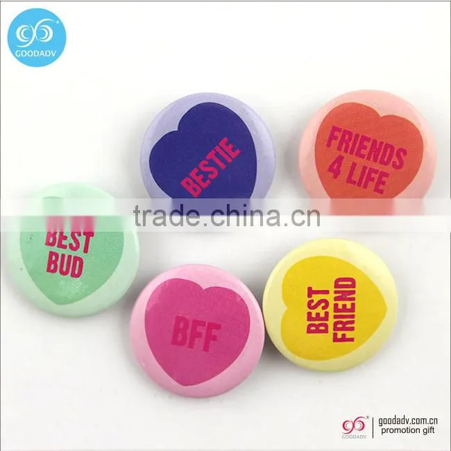 Cheap Security Tin button badges for Promotion