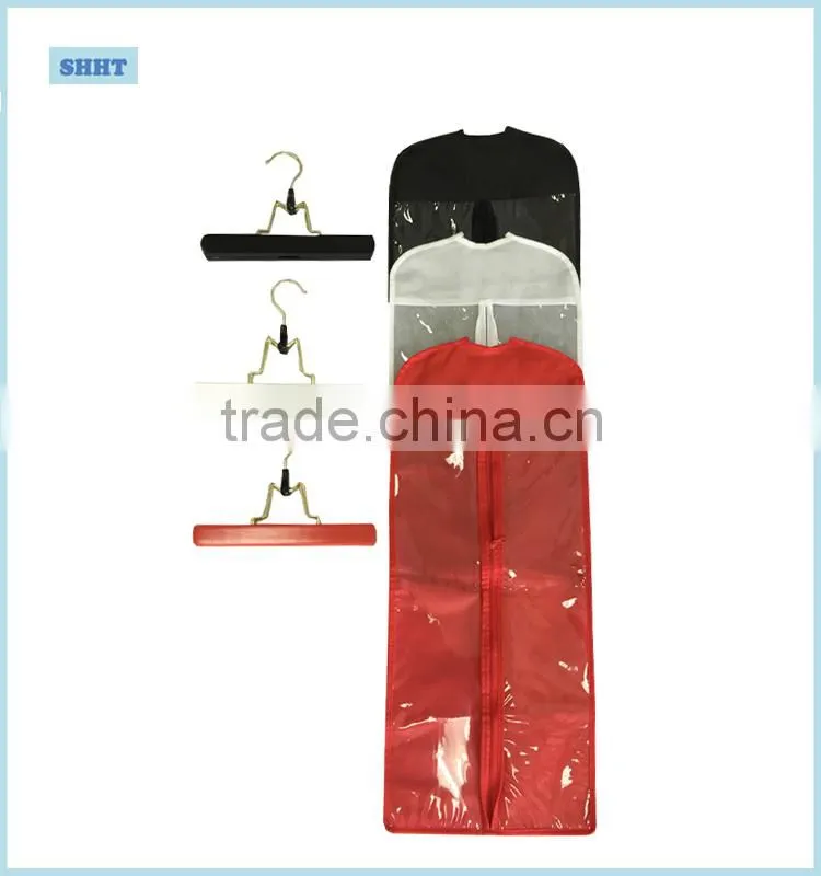 customized wooden hair extension hanger and bag with logo