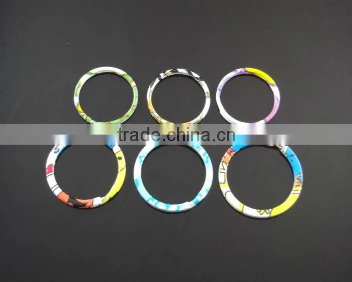 painted colorful key rings