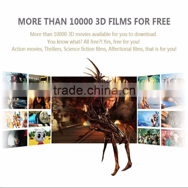 Most popular VR SHINECON cast headset Virtual Reality 3D glasses for your private home theater