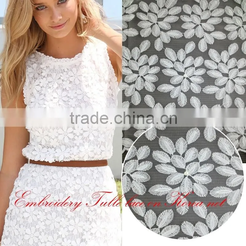 29328 Gorgeous Purple French lace with 3D Flower for Uniform