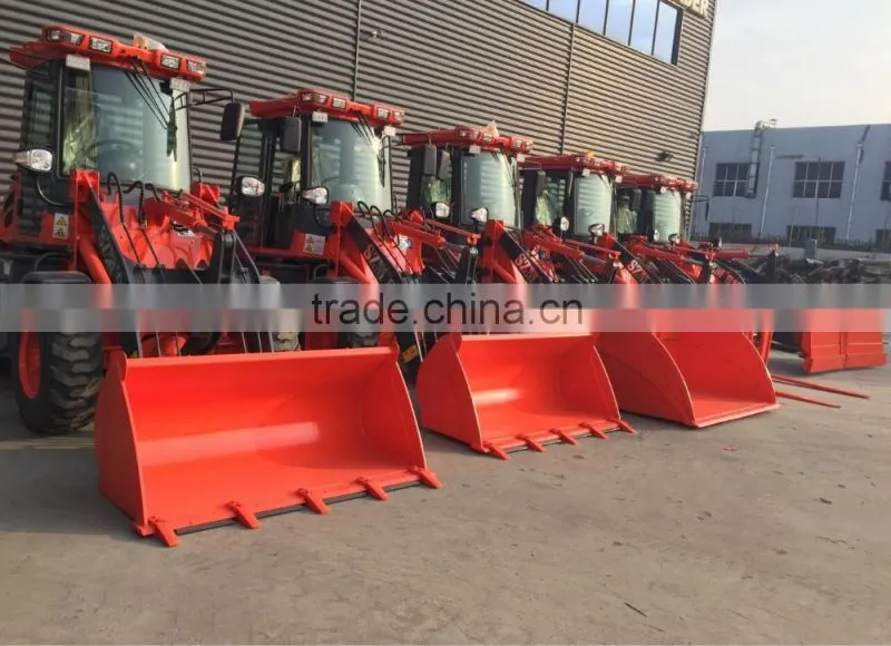 Brand 1.6 tons Mini wheel loader with sand spreader