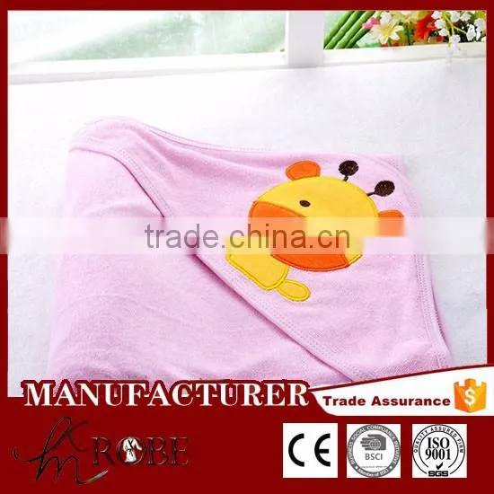 Embroidered baby blanket cotton terry cloth blanket