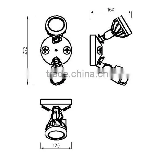 SMD 14w LED wall mounted led light with motion sensor