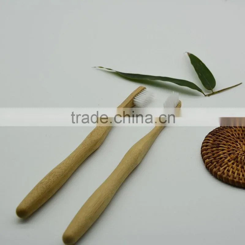 White color wire brush handmade bamboo toothbrush, wood toothbrush new products