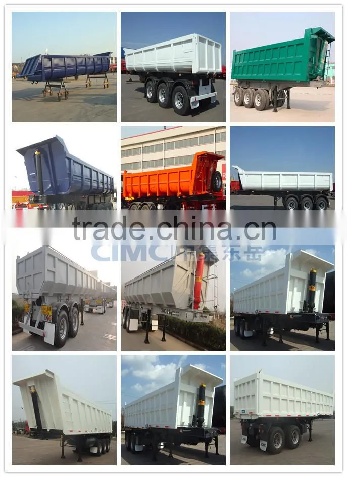 CIMC widely used hydraulic lifting 3 axle tipper semi trailer