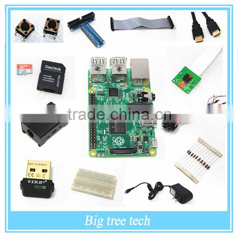 Raspberry Pi 2 Starter Kit--Raspberry Pi 2/B+ / Wi-Fi USB Adapter + Micro 8GB SD Card + Power Supply + metal case and many more