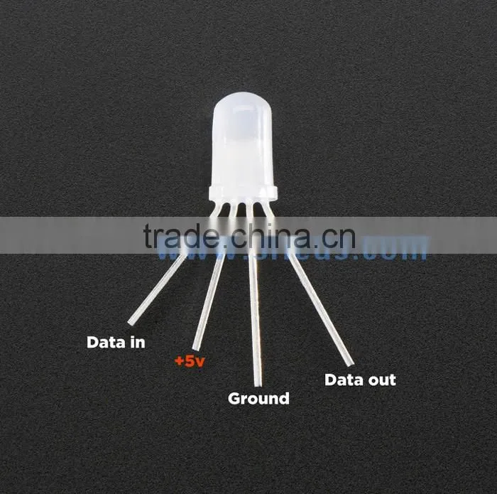 Programmable 5mm RGB LED, SK6812 / WS2811 Driver