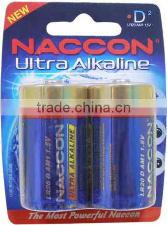 Naccon 1.5V 12000mAh Ultra Alkaline Battery LR20 D AM1/batteries.SA