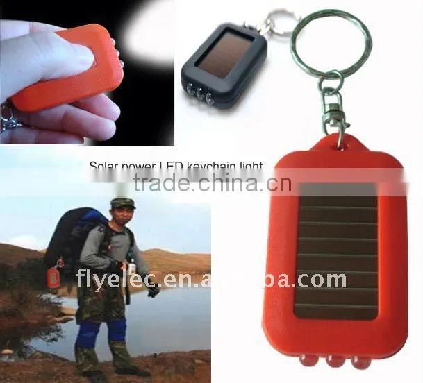 Solar Power Torch LED Keychain