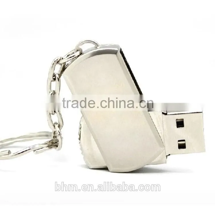 High quality usb 2.0 mini metal usb flash drive, portable swivel usb stick