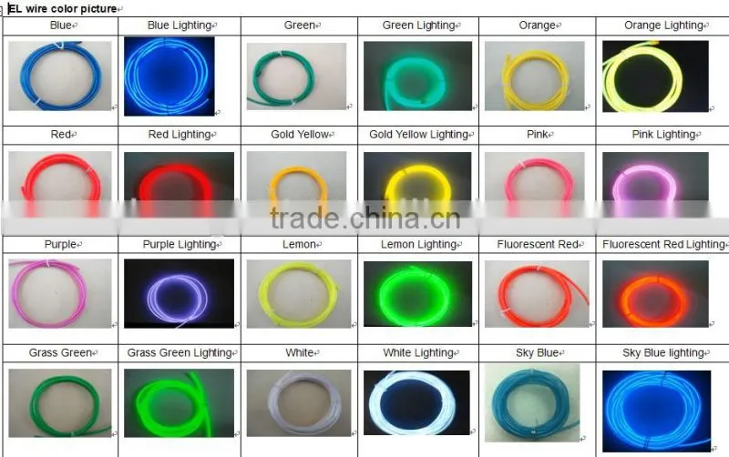 2014 Hot Sell High Brightness Round Lighting EL Wire