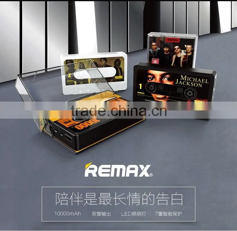 REMAX Power Bank 10000mAh Magnetic Tape Powerbank Portable Charger Dual USB With LED Light Power Bank For iphone Smartphone
