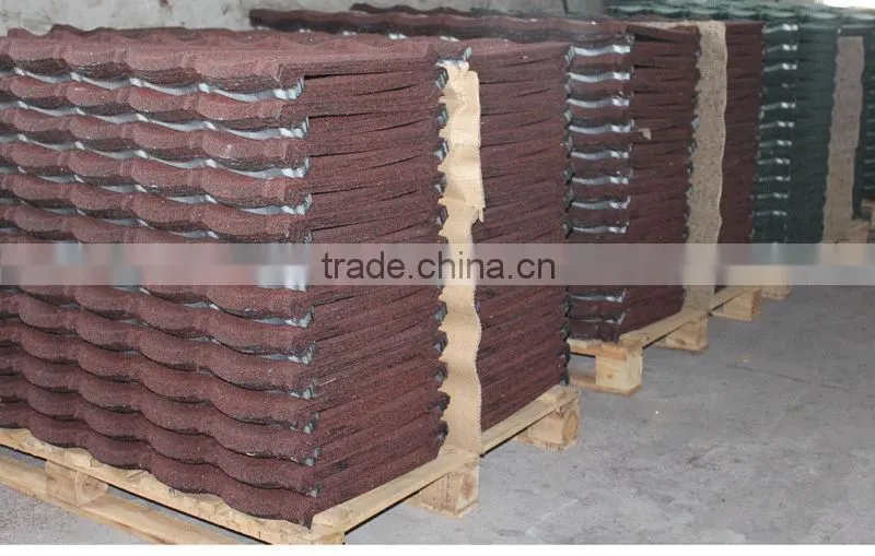 Bent Tiles Type and Al-Zn steel (Galvanized sheets) Material Aluzinc roof/stone coated roof tile for africa market
