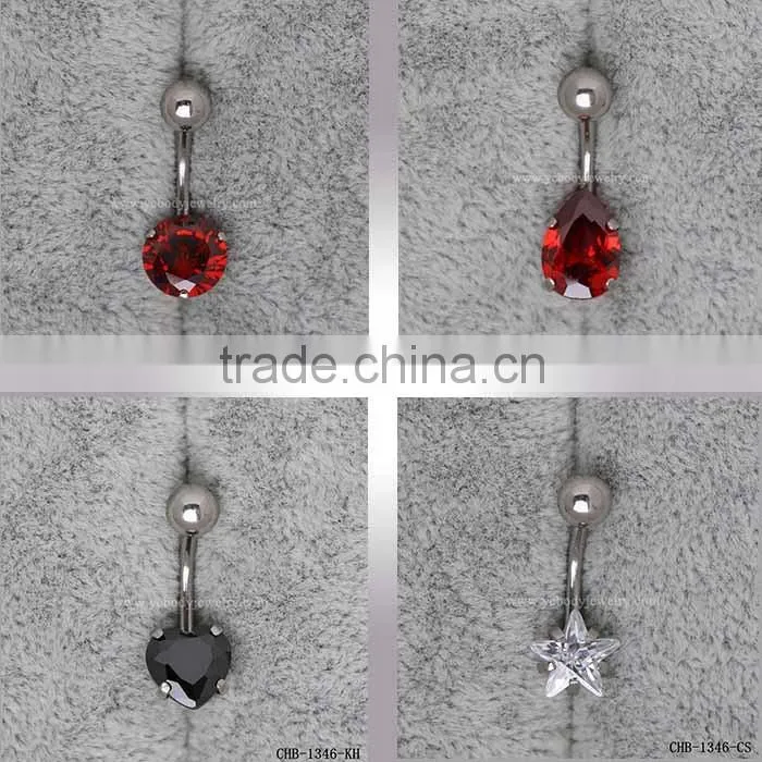 Yiwu Factory Fashion Gold Plated Natural Blue Opal Belly Ring