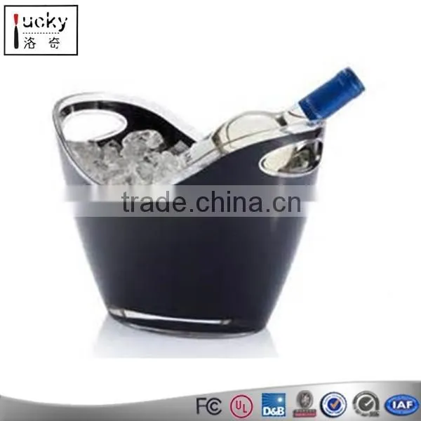 Acrylic oval ice tub wine Acrylic ice bucket for wine beer