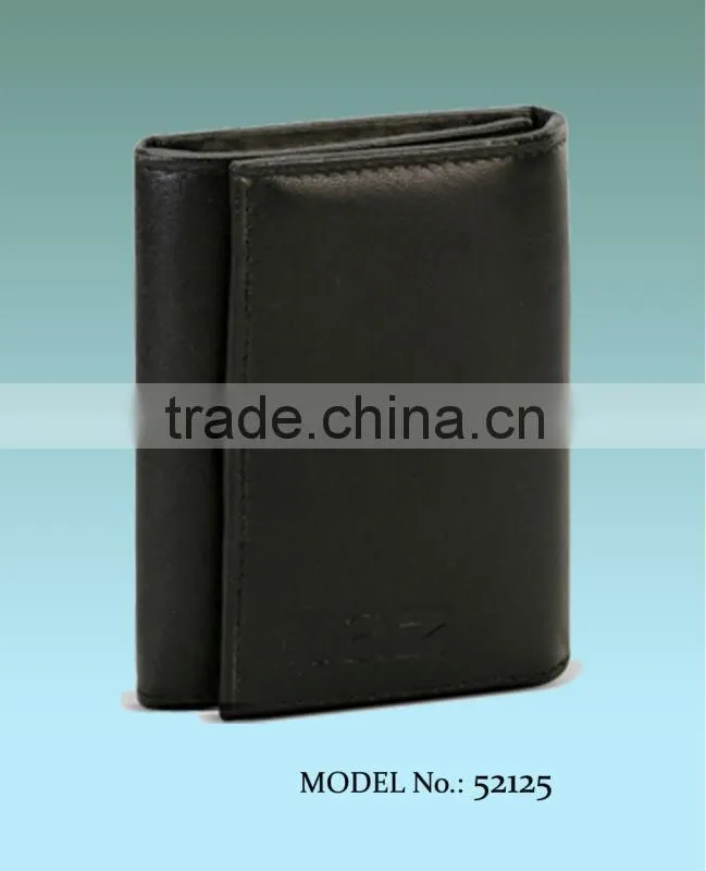 Leather key case with card pockets zipper style key case
