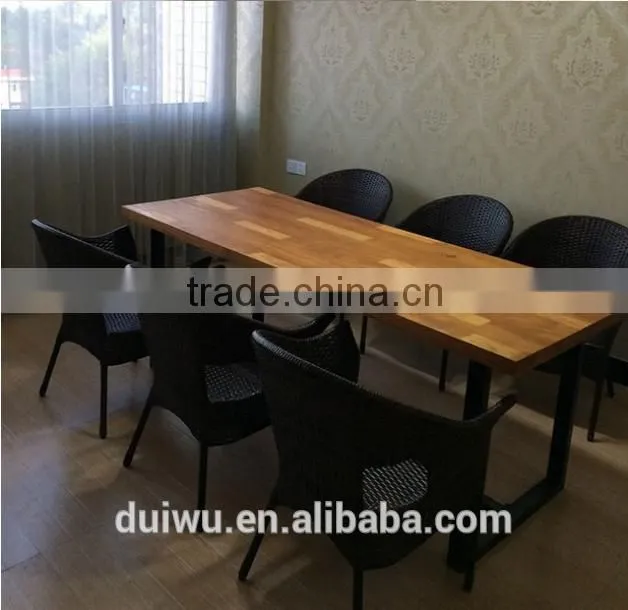 Wooden dining table and chair sets restaurant cafe tables chair sets