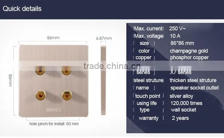 Hot Sale Speaker Socket Outlet