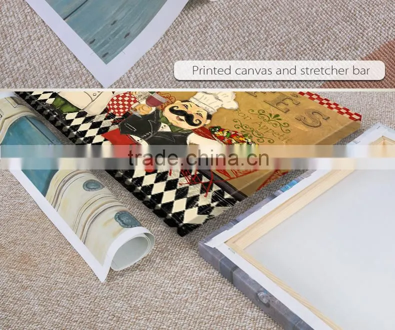 Double fat cook painting canvas,canvas printing for fat cook