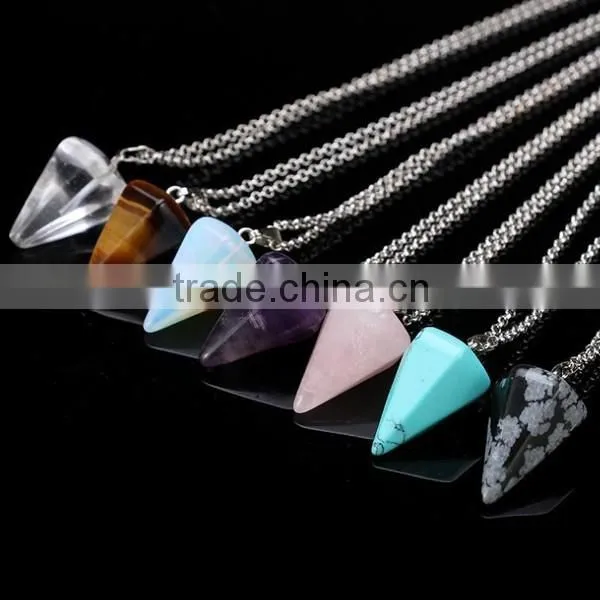 Customized synthetic turquoise pendulum for necklace pendant